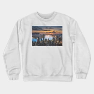 Victoria Peak Sunset Painting Crewneck Sweatshirt